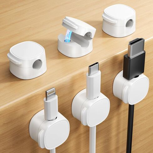 Magnetic Cord Organizer, Cable Clips[Cable Smooth Adjustable] Cord Holder for Nightstand, Cable Organizer, Cord Organizer for Desk,Home,Office, Car to Organize Phone USB Charger Cable (Pink) in Saudi Arabia