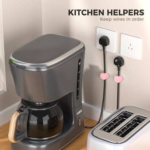Magnetic Cord Organizer, Cable Clips[Cable Smooth Adjustable] Cord Holder for Nightstand, Cable Organizer, Cord Organizer for Desk,Home,Office, Car to Organize Phone USB Charger Cable (Pink) in Saudi Arabia