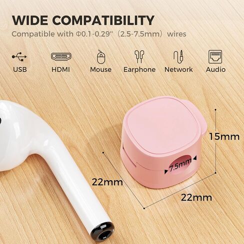 Magnetic Cord Organizer, Cable Clips[Cable Smooth Adjustable] Cord Holder for Nightstand, Cable Organizer, Cord Organizer for Desk,Home,Office, Car to Organize Phone USB Charger Cable (Pink) in Saudi Arabia
