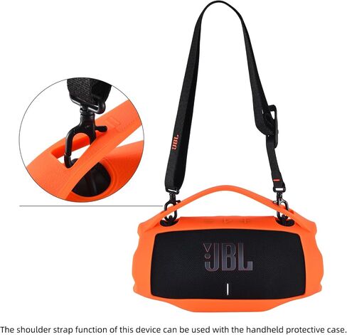 Silicone Cover Case Compatible with JBL Xtreme 4 Portable Bluetooth Speaker, Waterproof Soft Skin Silicone Protective Case for JBL Xtreme 4 Bluetooth Speaker Accessories (Orange) in Saudi Arabia