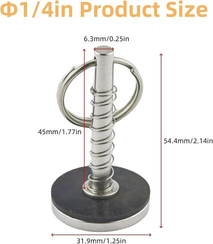 316 Stainless Steel Marine Hatch Cover Pull Handle with Spring Hidden Pin Button, Hatch Cover Pin Bin Door Pull Rings for Fishing Boat Yacht, silvery in Saudi Arabia