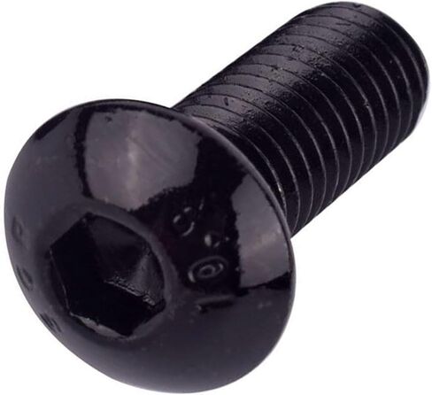 M4 × 6 مم مسامير غطاء مقبس سداسي برأس زر ISO7380، درجة 10.9 طلاء أكسيد أسود من سبائك الصلب، محرك ألين سداسي، خيط كامل، 50 قطعة in Kuwait