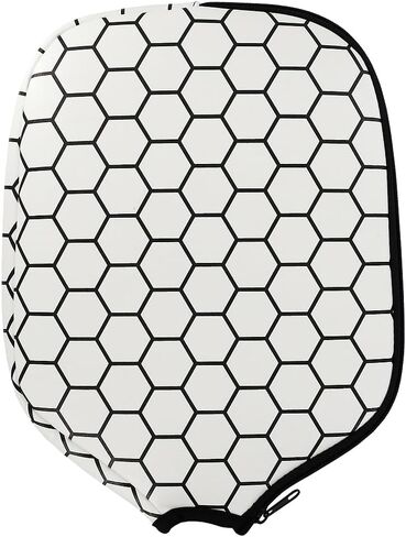 Myartte Pickleball Paddle Cover Black 11.8" L x 9" W Perfect For Most Paddle PU Leather Paddle Cover Protect Your Paddle From Scratches Dings and Dents in Saudi Arabia