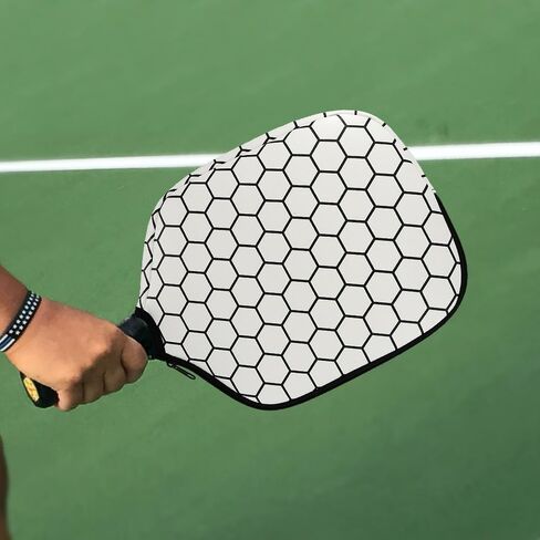 Myartte Pickleball Paddle Cover Black 11.8" L x 9" W Perfect For Most Paddle PU Leather Paddle Cover Protect Your Paddle From Scratches Dings and Dents in Saudi Arabia