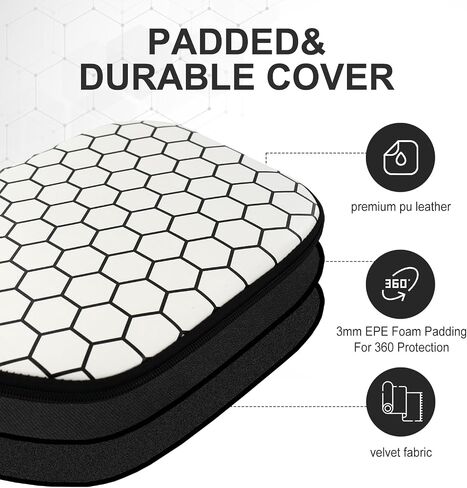 Myartte Pickleball Paddle Cover Black 11.8" L x 9" W Perfect For Most Paddle PU Leather Paddle Cover Protect Your Paddle From Scratches Dings and Dents in Saudi Arabia
