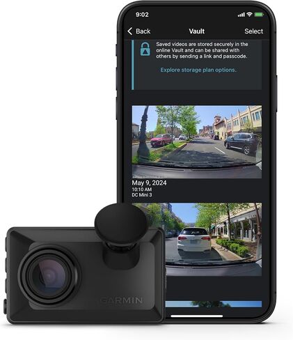 Garmin Dash Cam™ Mini 3, Ultracompact 1080p HD Dash Cam | Records 1080P HD Video with a 140-Degree Field of View, Ultracompact & Key-Sized Dash Cam, Voice Control in Saudi Arabia
