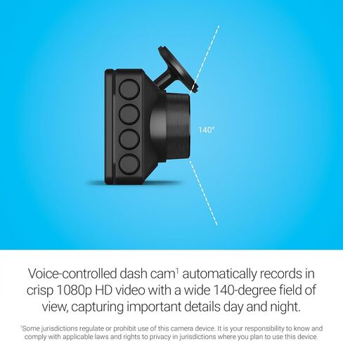 Garmin Dash Cam™ Mini 3, Ultracompact 1080p HD Dash Cam | Records 1080P HD Video with a 140-Degree Field of View, Ultracompact & Key-Sized Dash Cam, Voice Control in Saudi Arabia