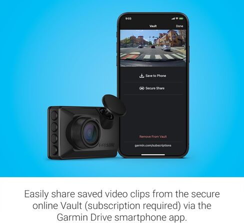 Garmin Dash Cam™ Mini 3, Ultracompact 1080p HD Dash Cam | Records 1080P HD Video with a 140-Degree Field of View, Ultracompact & Key-Sized Dash Cam, Voice Control in Saudi Arabia