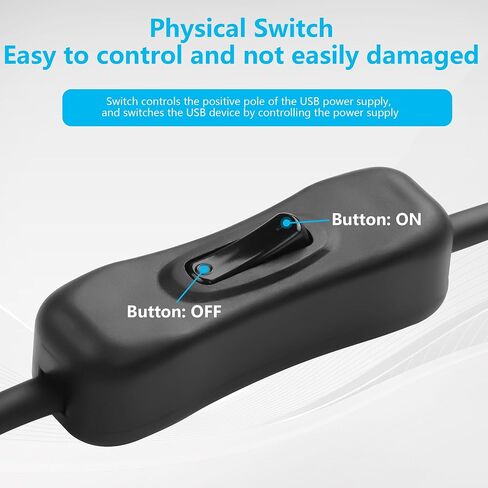 CERRXIAN USB-A to Mini USB Cable with On Off Switch Type A Male to Mini B Cable Data Charging Switch Cord for PC, Laptop, Car Dash Cam, Digital Camera (0.3m-2Pack (Straight Angle)) in Saudi Arabia