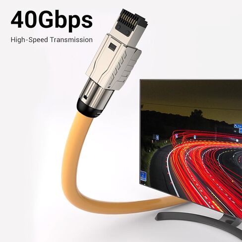 موصلات RJ45 أداة مجانية Cat 8، Cat8 قابس إنهاء المجال المحمي RJ45 مقابس معيارية لـ 2000 ميجا هرتز 2 جيجا هرتز 40 جيجا كابل LAN صلب محمي مزدوج 22AWG-24AWG، عبوتان in Kuwait