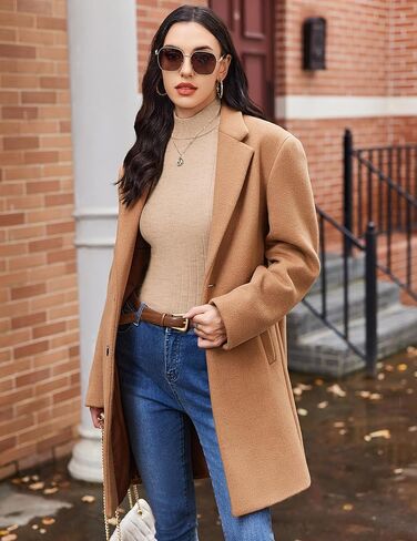 Ekouaer Women's Mock Turtleneck Long Sleeve Shirts Fall Ribbed Tops Fleece Basic Layering Soft Thermal Undershirts Tee in Saudi Arabia