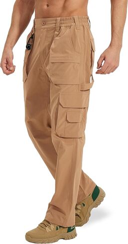 MOURCE Tactical Pants for Men Quick Dry Ripstop Cargo Pants Water Resistant Breathable Outdoor Pants with 9 Pockets in Kuwait