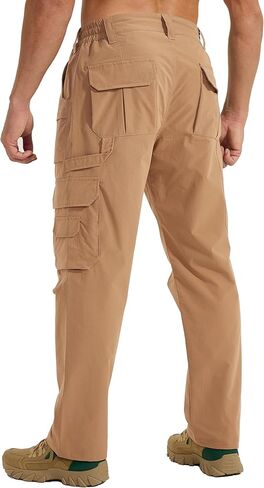MOURCE Tactical Pants for Men Quick Dry Ripstop Cargo Pants Water Resistant Breathable Outdoor Pants with 9 Pockets in Kuwait