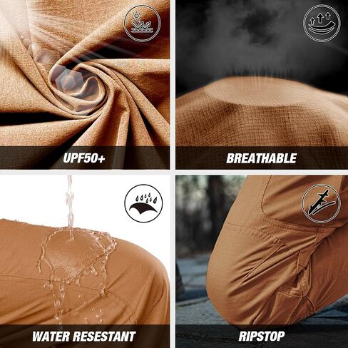 MOURCE Tactical Pants for Men Quick Dry Ripstop Cargo Pants Water Resistant Breathable Outdoor Pants with 9 Pockets in Kuwait