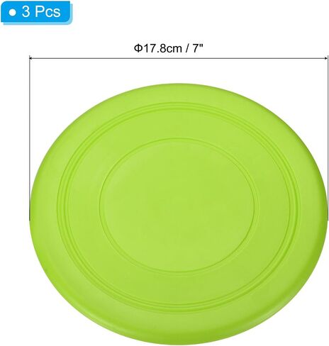 PATIKIL 7 Inch Flying Disc, 3Pcs TPR Flying Discs Soft Waterproof for Adults Dog Outdoor Playing Sport Game, Red in Saudi Arabia