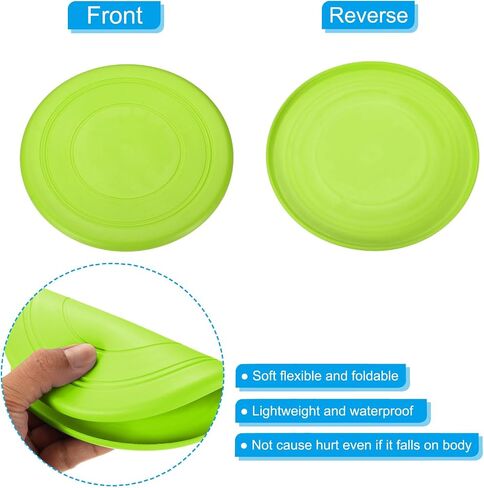 PATIKIL 7 Inch Flying Disc, 3Pcs TPR Flying Discs Soft Waterproof for Adults Dog Outdoor Playing Sport Game, Red in Saudi Arabia