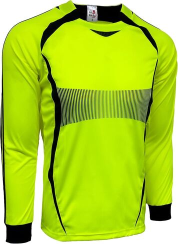 Just 4 Kicks Boy's Goalkeeper Soccer Jersey, France Padded Goalie Shirt with Sponge Protector in Saudi Arabia