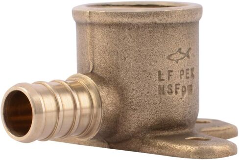 SharkBite 3/4 PEX Pipe x 1/2 Inch FNPT Crimp 90 Degree Drop Ear Elbow, Brass Plumbing Fitting, PEX Pipe, PE-RT, UC342LFA in Saudi Arabia