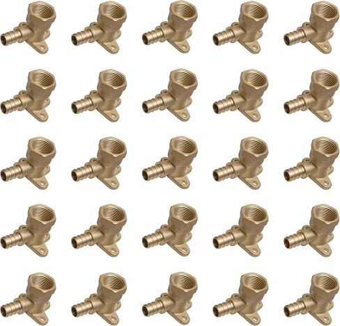 SharkBite 3/4 PEX Pipe x 1/2 Inch FNPT Crimp 90 Degree Drop Ear Elbow, Brass Plumbing Fitting, PEX Pipe, PE-RT, UC342LFA in Saudi Arabia