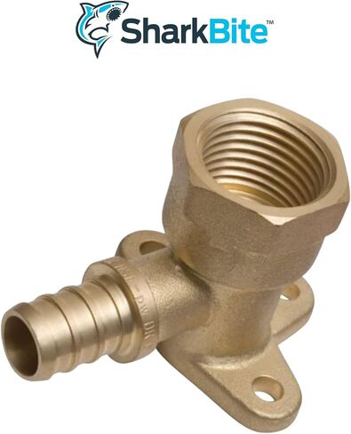 SharkBite 3/4 PEX Pipe x 1/2 Inch FNPT Crimp 90 Degree Drop Ear Elbow, Brass Plumbing Fitting, PEX Pipe, PE-RT, UC342LFA in Saudi Arabia