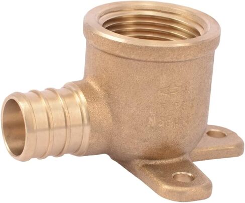 SharkBite 3/4 PEX Pipe x 1/2 Inch FNPT Crimp 90 Degree Drop Ear Elbow, Brass Plumbing Fitting, PEX Pipe, PE-RT, UC342LFA in Saudi Arabia