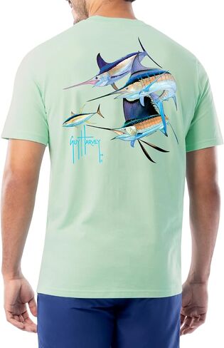 Guy Harvey Men’s Short Sleeve Cotton Graphic T-Shirt in Kuwait