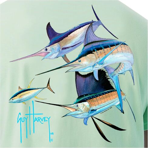 Guy Harvey Men’s Short Sleeve Cotton Graphic T-Shirt in Kuwait