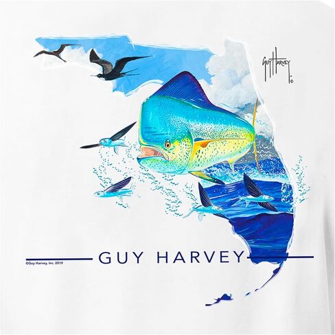 Guy Harvey Men’s Short Sleeve Cotton Graphic T-Shirt in Kuwait