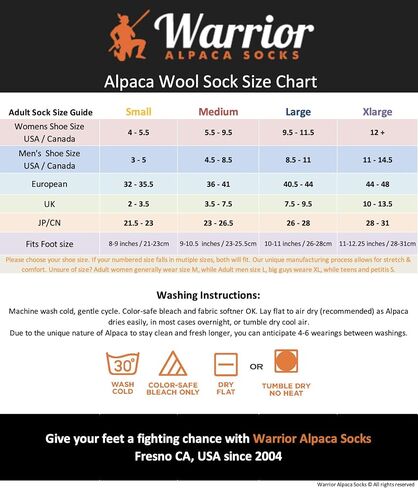 جوارب WARRIOR ALPACA - جوارب سميكة مبطنة بطبقة من قماش الألبكة - للجنسين in Kuwait