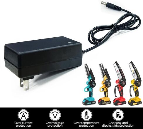 Battery Charger for 4Inch & 6Inch Mini Chainsaw, Lithium Battery Charger, Cordless Small Electric Portable Handheld Chainsaw Accessories in Saudi Arabia