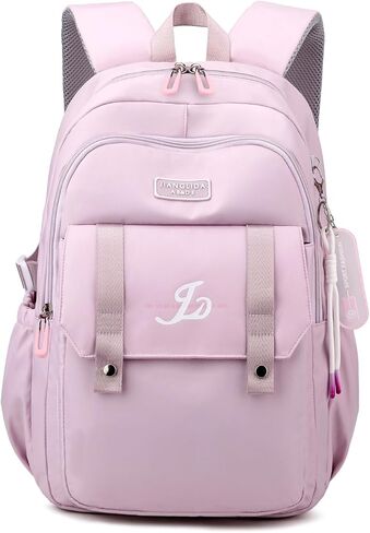 Pink Backpacks for Girls Boys, Lightweight School Bookbag for Kids Solid Color Casual Daypack Cute Elementary Middle School Backpack in Saudi Arabia