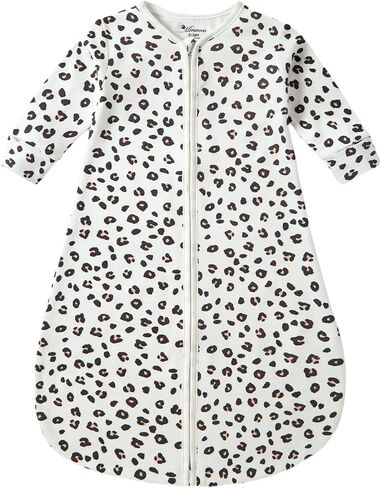 100% Cotton Newborn Wearable Blanket Long Sleeves Swaddle Transition Sack Light Weight TOG 0.5 for Unisex Infant in Kuwait