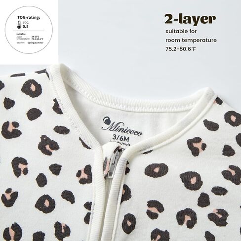 100% Cotton Newborn Wearable Blanket Long Sleeves Swaddle Transition Sack Light Weight TOG 0.5 for Unisex Infant in Kuwait