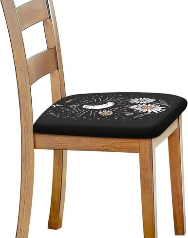 Butterfly Wildflower Restaurant Chair Seat Cove Stylish Bar Chair Covers Self-Elastic Band Stretchable Square Chair Cushion Cover for Restaurants Living Room Hotels Gifts for Friends in Kuwait