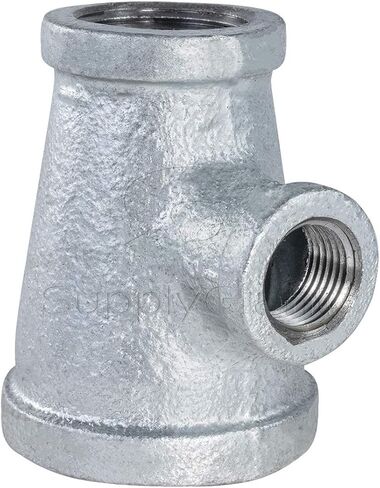 HNSU1223 1-1 / 2 "بنسبة 1-1 / 4" بواسطة 1-1 / 2 "حديد مجلفن قابل للطرق ثلاثي الاتجاه لتقليل نقطة الإنطلاق مع وصلات مترابطة أنثى in Kuwait