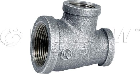 HNSU1223 1-1 / 2 "بنسبة 1-1 / 4" بواسطة 1-1 / 2 "حديد مجلفن قابل للطرق ثلاثي الاتجاه لتقليل نقطة الإنطلاق مع وصلات مترابطة أنثى in Kuwait
