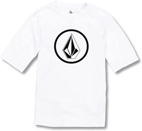 Volcom Boys' Big Lido Solid Lycra Short Sleeve Rashguard 50+ Uv Protection in Kuwait