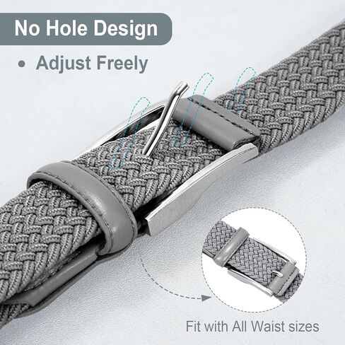XZQTIVE Braided Stretch Belt Mens Gift Elastic Woven Belt for Golf Casual Pants Shirts Jeans in Saudi Arabia