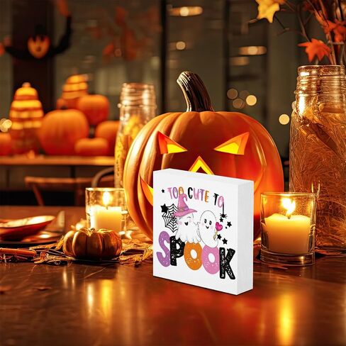 Highland Cow Desk Decor Rustic Wooden Box Halloween Western Decor Sarcastic Witch Stuff Wiccan Witchcraft Supplies Farmhouse Pumpkin Desk Decor Witchy Vibes Wood Sign for Home Table Shelf Tiered Tray in Saudi Arabia