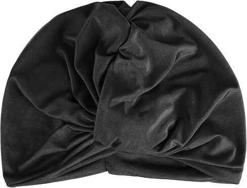 Women Pleated Fabric Swim Cap Elastic Long Curly Hair Bathing Cap Breathable Knotted Swimming Turban Non-Waterproof Swimming Hat Wrap in Saudi Arabia