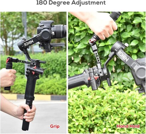 Gimbal Adjustable Handle Grip for DJI Ronin S/SC/RSC2, Stabilizer Handgrip Extension Bracket with Cold Shoe Mount 1/4 3/8 Threaded Holes for Video Light, Microphone, Monitor in Saudi Arabia
