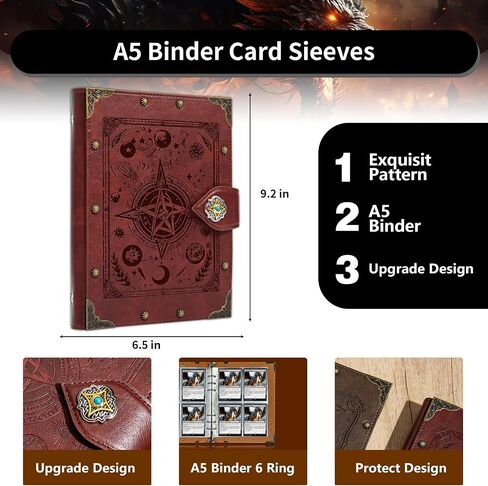 DUROTAN Trading Card Binder,4-Pocket Binder for Trading Cards Holds 240 Cards,Premium Collector Card Album for Standard Cards,Card Collection Folder for MTG,TCG,Yugioh,Game Cards in Saudi Arabia