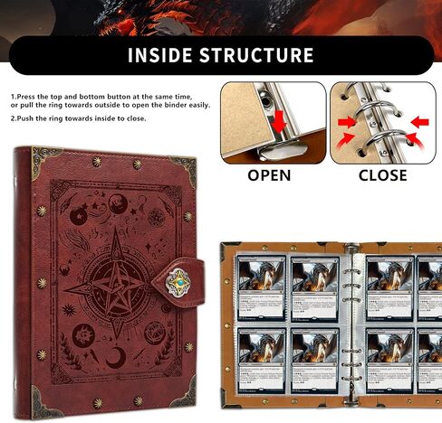DUROTAN Trading Card Binder,4-Pocket Binder for Trading Cards Holds 240 Cards,Premium Collector Card Album for Standard Cards,Card Collection Folder for MTG,TCG,Yugioh,Game Cards in Saudi Arabia