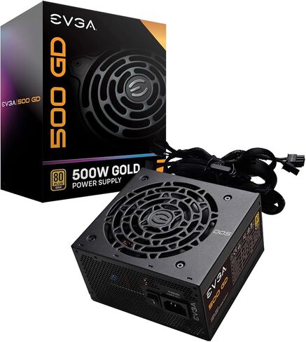 EVGA 500 GD، 80+ GOLD 500W، ضمان 5 سنوات، مصدر طاقة 100-GD-0500-V1 in Kuwait