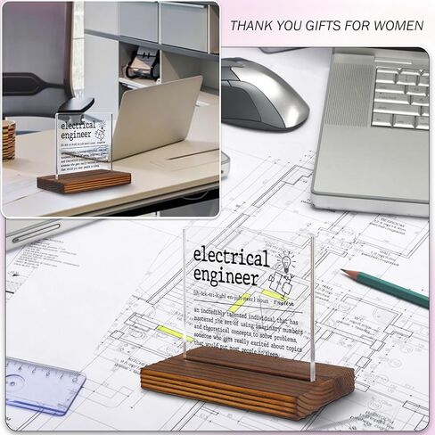 لافتة ديكور مكتبية شفافة للمهندس الميكانيكي المضحك، هدية تقدير الذكرى السنوية للعمل للمهندسين، تقدير للتقاعد، وداعًا، لوحات هدية وداع، EDC11 in Kuwait