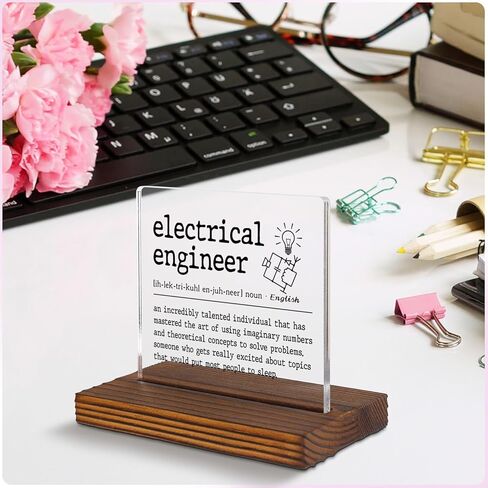 لافتة ديكور مكتبية شفافة للمهندس الميكانيكي المضحك، هدية تقدير الذكرى السنوية للعمل للمهندسين، تقدير للتقاعد، وداعًا، لوحات هدية وداع، EDC11 in Kuwait