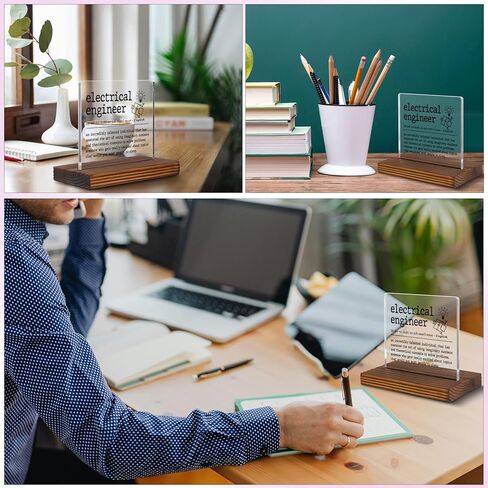 لافتة ديكور مكتبية شفافة للمهندس الميكانيكي المضحك، هدية تقدير الذكرى السنوية للعمل للمهندسين، تقدير للتقاعد، وداعًا، لوحات هدية وداع، EDC11 in Kuwait