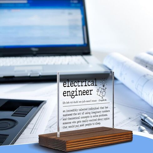 لافتة ديكور مكتبية شفافة للمهندس الميكانيكي المضحك، هدية تقدير الذكرى السنوية للعمل للمهندسين، تقدير للتقاعد، وداعًا، لوحات هدية وداع، EDC11 in Kuwait