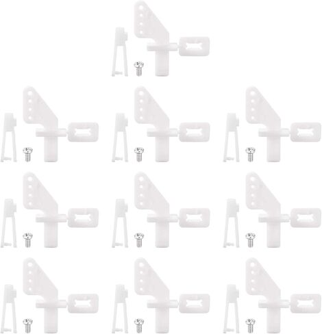 uxcell 10pcs Steel Z Push Rods 1.2 x 340mm,10pcs Nylon Standard Control Horns 4 Holes for DIY in Saudi Arabia