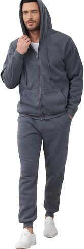JIHUILAI Men's Tracksuits 2 Piece Sweat Suits Full Zip Up Hoodies Sweatpants Sets for Men Jogging Running Sports S-3XL in Saudi Arabia